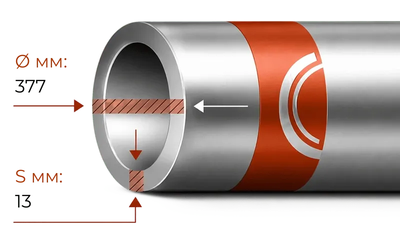 Труба котельная 377x13 ст. 20 ТУ 14-3р-55-2001